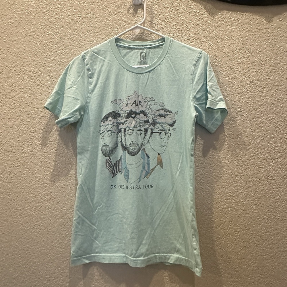 AJR OK Orchestra Tour Mint Green Double Sided T Shirt Size Sm Band Tee Concert